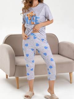 Пижама с бриджами женская