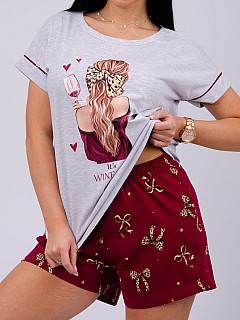 Пижама с шортами женская