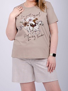 Пижама с шортами женская