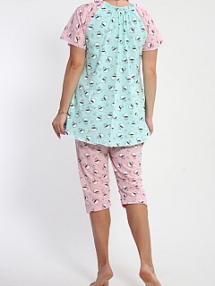 Пижама с бриджами женская