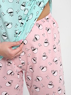 Пижама с бриджами женская