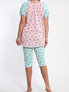 Пижама с бриджами женская