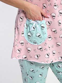 Пижама с бриджами женская