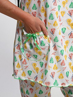 Пижама с бриджами женская