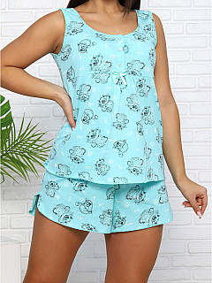 Пижама с шортами женская